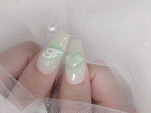 ボニータ(BONITA)/メンカラ緑ネイル