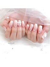 ノルネイル(nol nail)/ピンク×ホワイトグラデ♪