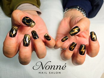 ノンネ 所沢(Nonne)/黒×ゴールド手書きデザイン