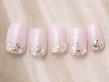 アイネイルズ 天神今泉店(I-nails)/逆ラメグラオフィスシンプル
