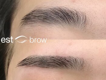 エストブロウ 麻布十番店(est brow)の写真/【メンズアイブロウ￥4980】で始めるイケ眉形成◎半個室の落ち着いた店内で周りを気にせず施術可能！