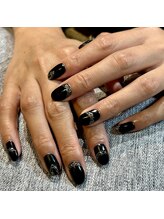 ラブクロム(LOVE CHROME)/黒×シルバーネイル