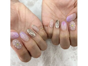 クレアネイル 高崎ウニクス店/持ち込みデザインのお客様ネイル