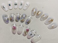 ネイルアトリエバイシェリエ(nail atelier by cherie)の雰囲気（繊細な手描きアートに力を入れています。絵画ネイルもぜひ！）