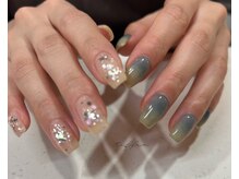 ネイルサロン ティフィン(tiffin)/～ホロ×じゅわっとグラデ～