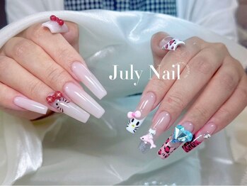 ジュラ(JULY)の写真/スカルプで爪の長さを美しく♪爪が弱くて伸ばせない方も形を整えてからジェルを装着するのでモチの良さ◎