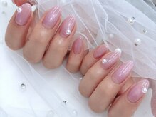 ビーエスネイル 金山店(bs-nail)/《オフィス》透けマグ×パール