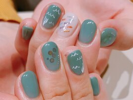 お魚×グリーン