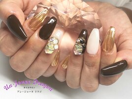 【自爪ネイル】ブラウンネイル