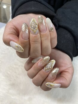 はあとねいる 宇都宮御幸ヶ原店/ラメグラデーション、ミラー