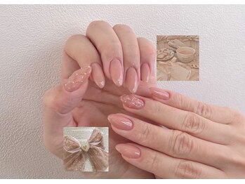 ニーヨンネイル(24nail)/シンプル×キルティング