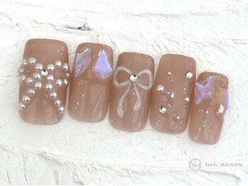 ネイルメゾン 池袋店(NAIL MAISON)/リボン尽くしネイル¥9000