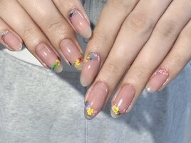 春押し花ネイル