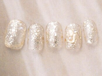アイネイルズ 天神今泉店(I-nails)/ラメニュアンスミラーデザイン