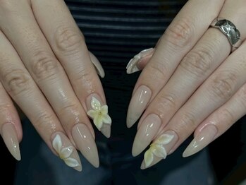 ネイルアヴァンス 京橋店(Nail AVANCE.)/イエローお花ネイル