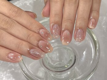 チーク×フラッシュネイル☆