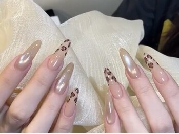 Best Nail 銀座店【ワンホンネイル・スカルプ・パラジェル・上品ジェルネイル】/ヒョウ柄ネイル