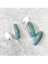 ミュナ(myuna)/くすみブルーネイル