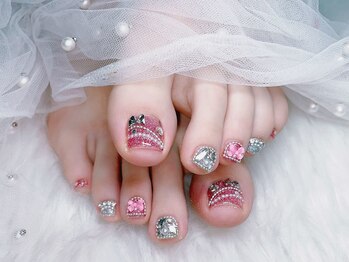 スノーネイルサロン 新宿店(Snow nail salon)/クリスマスリボンチャーム