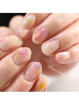 リノ ネイル(Rino nail)/絵の具にじみart