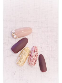 ラルネイル 大宮(Lull. nail)/＊秋色＊ツイード＊