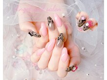 エンジェルネイルサロン(Angel nail salon)/星&リボン&豹柄＋500円