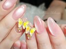 マグネット×ミラーネイル