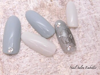 アンベリール 横浜店(Embellir)/(1484)シアーフラワーネイル