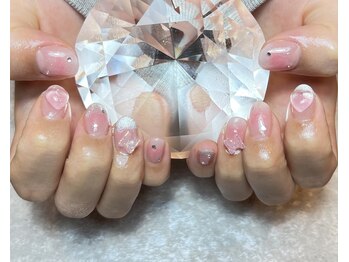 クマ(KUMA)/ショートネイル×ワンホン