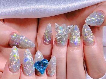 エムズ ネイルサロン(M2)/長さだしオーロラシンプルネイル