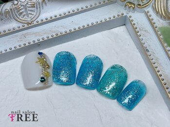 ネイルサロン トゥリー(TREE)/シンプル親指アートコース¥7900