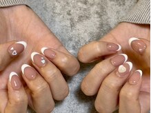 ノヘア(Nohea)/フレンチネイル◆ハートパーツ