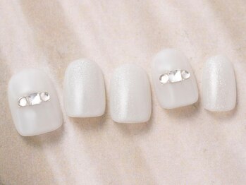 アイネイルズ 天神今泉店(I-nails)/ラメストーンシンプル個性