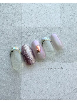 ユメミネイルズ(yumemi.nails)/夏シェルネイル