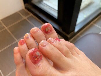 ネイルズ ララ(nails Lala)/ニュアンスフットネイル