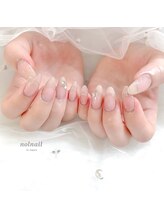 ノルネイル(nol nail)/ラメキラキラ囲みフレンチ♪