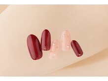 エムスラッシュ ネイル センター北店(M.SLASH)/ガーリーレッドネイル