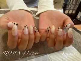 レオパード×ニュアンスネイル