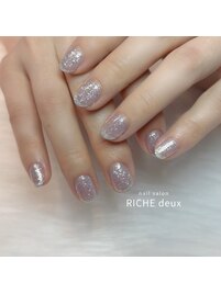 透け感クリアなブルーラメ