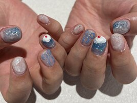 クリームソーダネイル