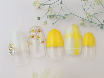 ネイルズガッシュ 蒲田東口店(NAILsGUSH)/＊押し花フラワー＆チェック＊