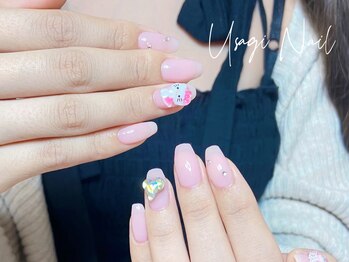 ウサギネイル 新大久保店(usagi nail)/マグネットフレンチ秋可愛い