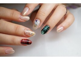 ☆クリスマスチェックネイル☆