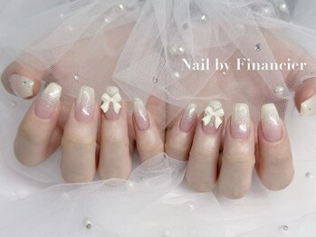 フィナンシェ(Financier)/ホワイトグラデーションネイル