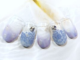 フラワーレースネイル