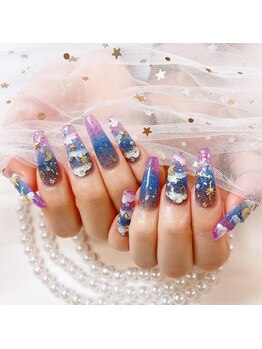 夜空クラウドネイル♪