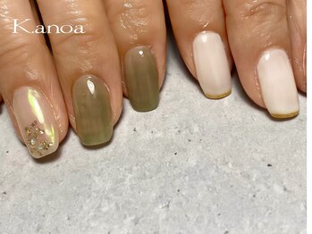 ネイル カノア(Nail Kanoa)/ニュアンスネイル2本　6600円