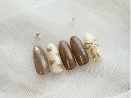 リボンネイル　マグネットネイル