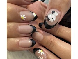 黒フレンチアート