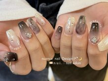 n u i. | nail salon 下北沢【パラジェル・フィルイン・持ち込み・長さだし】/ブラックニュアンス